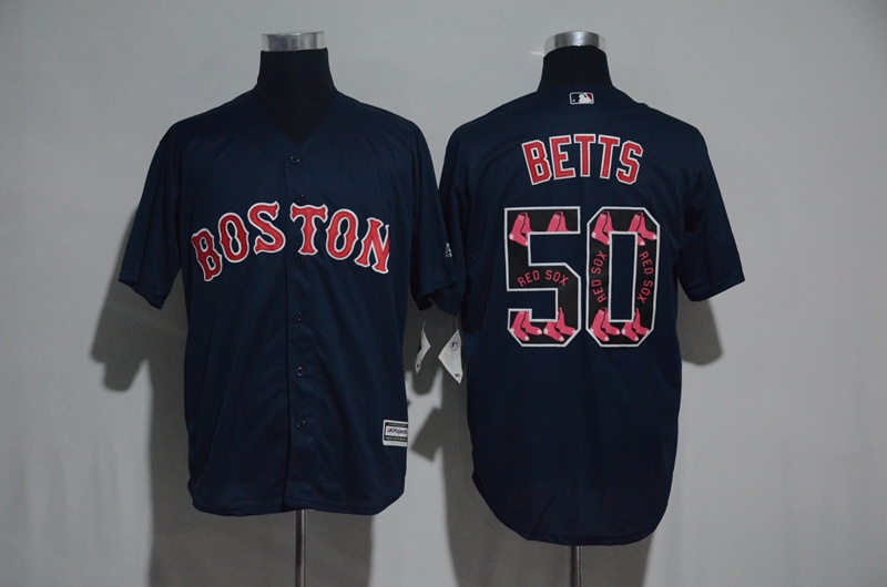 2017 MLB Boston Red Sox #50 Betts Blue Fashion Edition Jerseys
